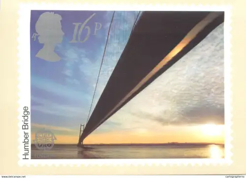 A5426 British stamp designed postcard Michael Taylor Humber Bridge