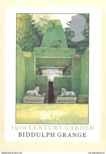 A5426 British stamp designed postcard Liz Butler Biddulph grace garden