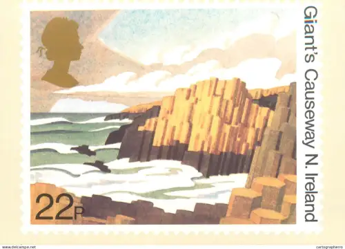 A5426 British stamp designed postcard Michael Fairclough Giant's Causeway N. Ireland