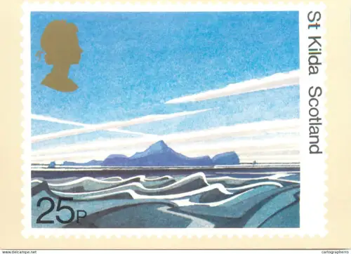 A5426 British stamp designed postcard Michael Fairclough St Kilda Scotland