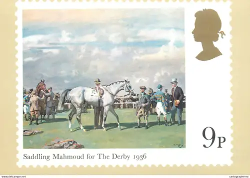 A5425 British stamp designed postcard Stuart Rose Sadling Mahmoud Derby 1936