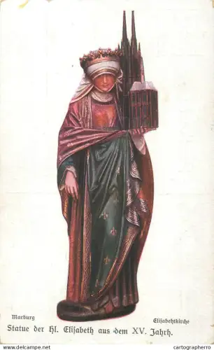 A5839 Germany Marburg Elisabethkirche St Elisabeth statue