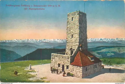 A5839 Germany Feldberg im Schwarzwald Feldbergturm mit Alpenpanorama