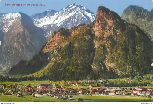 A5838 Germany Passionspieldorf Oberammergau panorama