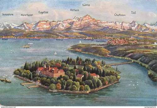 A5838 Germany Insel Mainau im Bodensee panorama