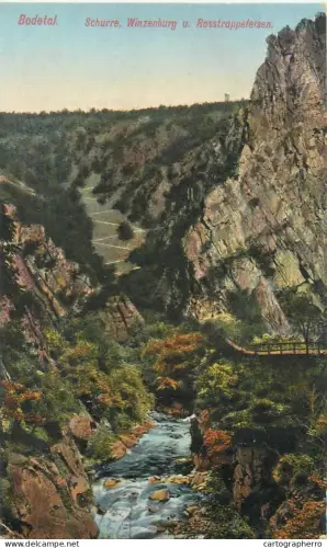 A5838 Germany Bodetal Schurre, Winzenburg u. Rosstrappfelsen