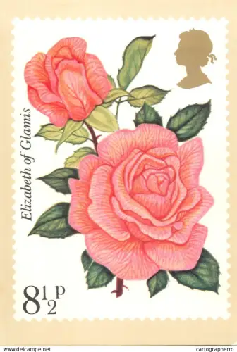 A5424 British stamp designed postcard Kristin Rosenberg Elizabeth of Glamis