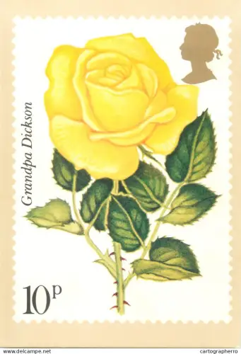 A5424 British stamp designed postcard Kristin Rosenberg Grandpa Dickson