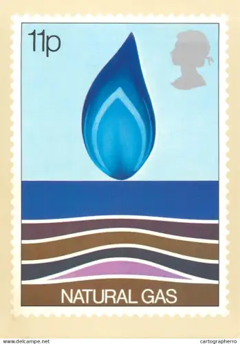 A5424 British stamp designed postcard Peter Murdoch Gas