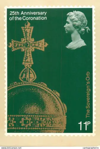A5424 British stamp designed postcard Jeffery matthews The Sovereign's Orb