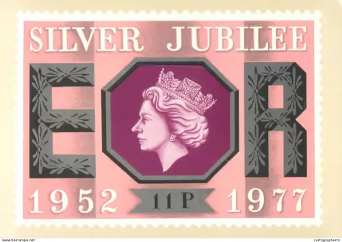 A5424 British stamp designed postcard Profesor Richard Guyatt Silver Jubilee