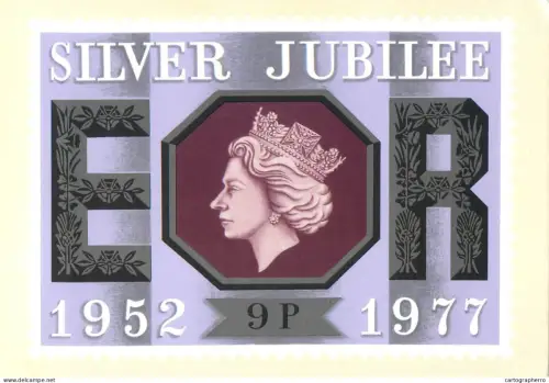 A5424 British stamp designed postcard Profesor Richard Guyatt Silver Jubilee