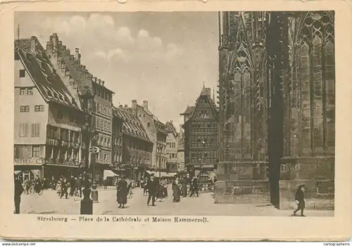 A5837 France Strasbourg Place de la Cathedrale et Maison Kammerzell