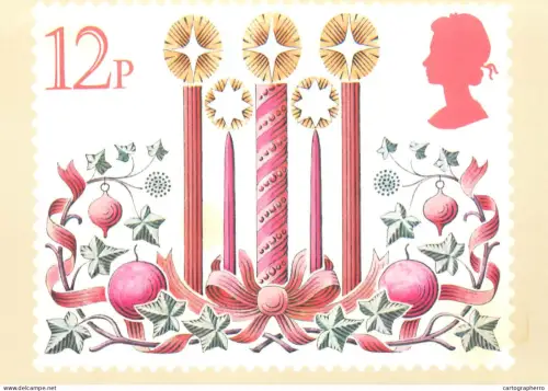 A5424 British stamp designed postcard Jeffery Matthews Candles