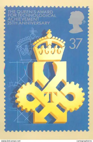 A5424 British stamp designed postcard Simon Broom The Queen's awards