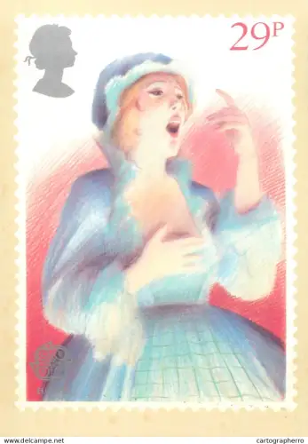 A5424 British stamp designed postcard Adrian George Opera