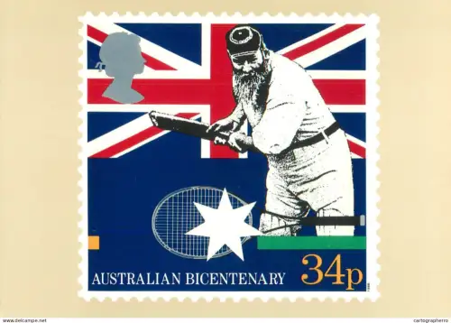 A5424 British stamp designed postcard Garry Emery Sporting links