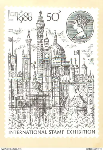 A5424 British stamp designed postcard Jeffery Mathews London
