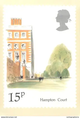 A5424 British stamp designed postcard Sir Hugh Casson Hampton Court