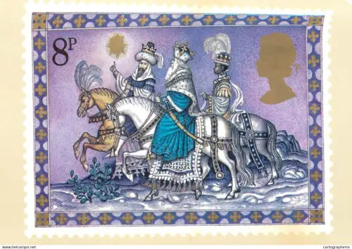 A5424 British stamp designed postcard Fritz Wagner The Magi