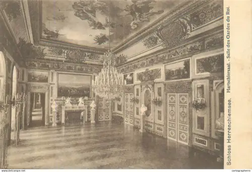 A5837 Germany Konigliche Schloss Herrenchiemsee Hartschiersaal