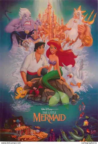 A6214 The Little Mermaid Disney movie poster postcard