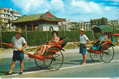 A6214 China Hong Kong pleasure rides on Rickshaws