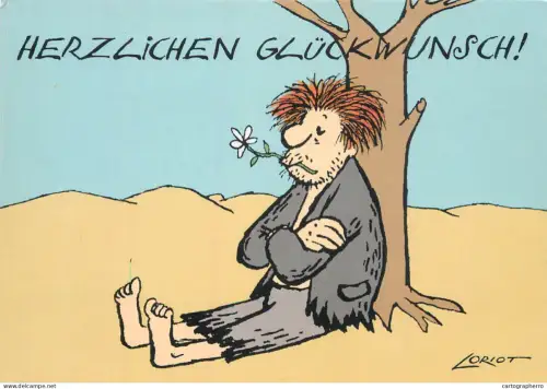 A6213 HERZLICHEN GLÜCKWUNSCH! German caricaturist Loriot (Vicco von Bülow)