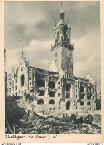 A6213 Stuttgart Rathaus 1945