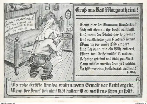 A6213 Gruß aus Bad Mergentheim poem Fr. Walz
