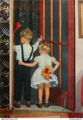 A6213 Children > Scenes Birthday greetings postcard