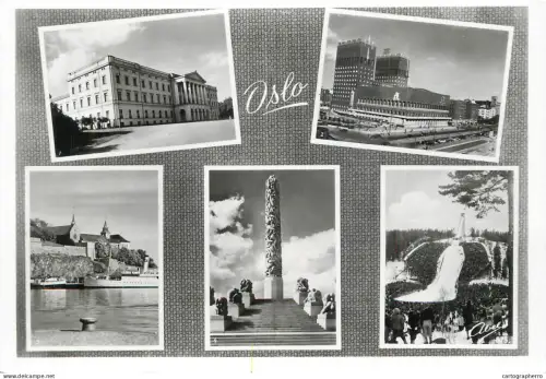 A6212 Oslo multi views postcard