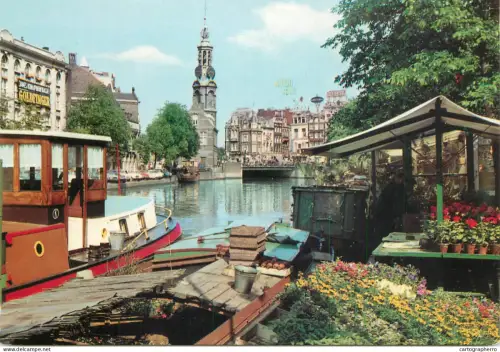 A5757 Netherland Amsterdam The foating flower market Singel Mint Towet