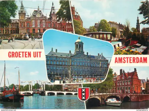 A5757 Netherland Amsterdam Royal Palace Dam Square Central Station Magere Brug