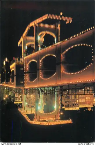 A5757 Netherland Amsterdam De Magere Brug wooden bridge by night