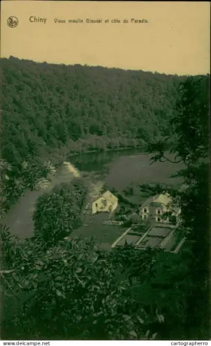 A5893 Belgium Chiny vieux moulin Glaudel vue aerienne