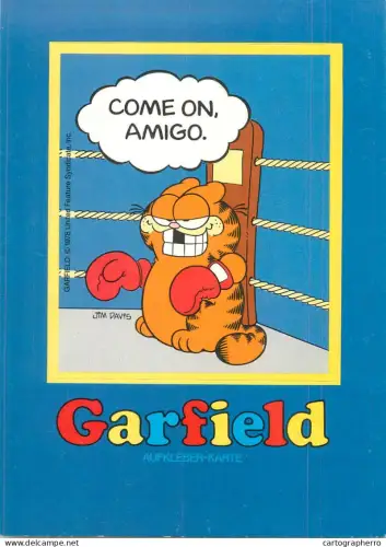 A6216 Comics Garfield boxing - Come on amigo - Postcard