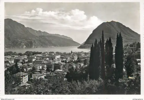 A6216 Postcard Switzerland - Lugano TI and Monte San Salvatore View