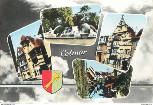 A6216 CPSM France Colmar (Alsace) - Petite Venise, Maison des Tetes & Fontaine Roesselmann