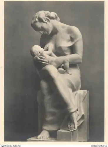 A6215 Vintage Sculpture Postcard - Josef Thorak "Mother & Nursing Baby" Art - Unposted