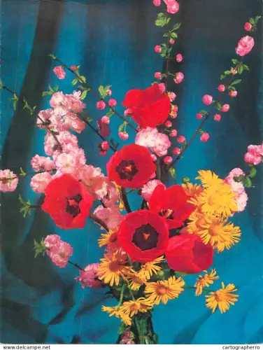 A6215 Flowers Ostergruss foto Kruger Postkarte