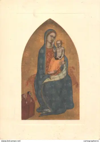 A6215 Madonna con Figlio - Giovanni Da Milano religious fine art postcard