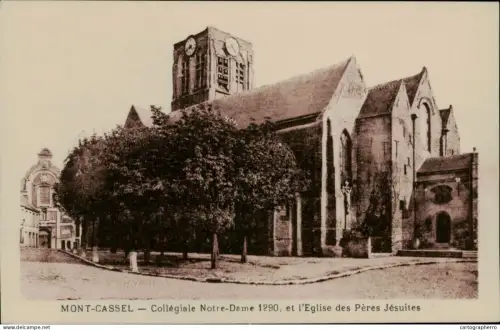 A5891 France Mont Cassel Collegiale Notre Dame et Eglise des Peres Jesuites