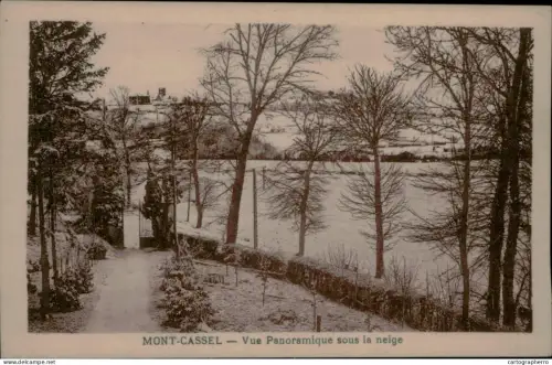 A5891 France Mont Cassel vue panoramique sous la neige