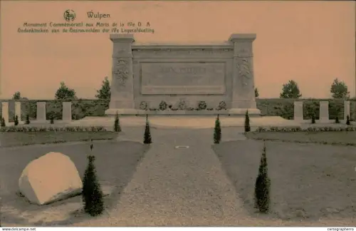 A5891 Belgium Wulpen Monument Commemoratif aux Morts