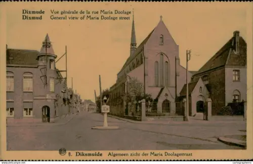 A5891 Belgium Dixmude vue generale de la Rue Marie Doolage