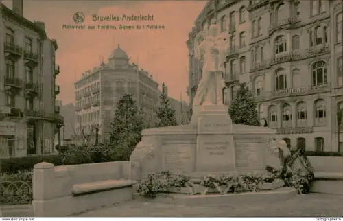 A5891 Belgium Bruxelles Anderlecht Square de l'Aviation Monument Forains