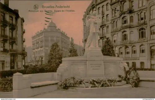 A5891 Belgium Bruxelles Anderlecht Square de l'Aviation Monument Forains