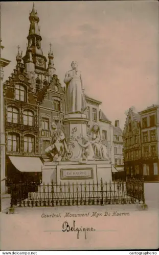 A5891 Belgium Kortrijk Monseigneur de Haerne Monument