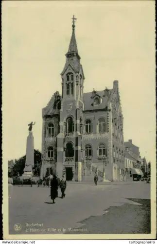 A5891 Belgium Rochefort Hotel de Ville et le Monument